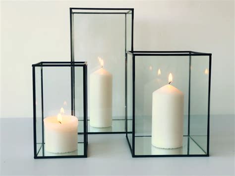 wedding metal cube candle box|Amazon.com: Square Candle Holder.